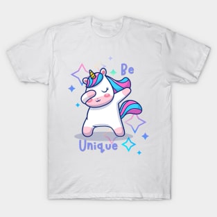 Be Unique Cool Unicorn with stars T-Shirt